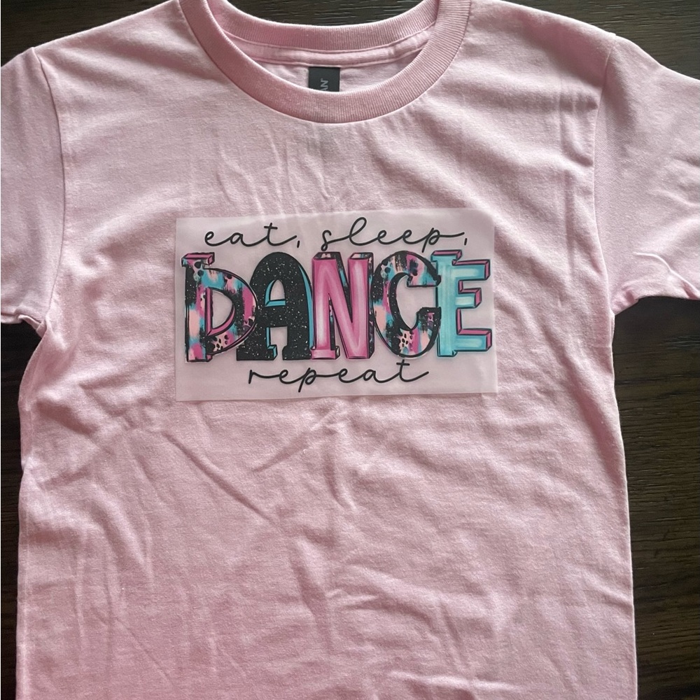 Gildan Pink Kids "Eat, Sleep, Dance, Repeat" Graphic Tee